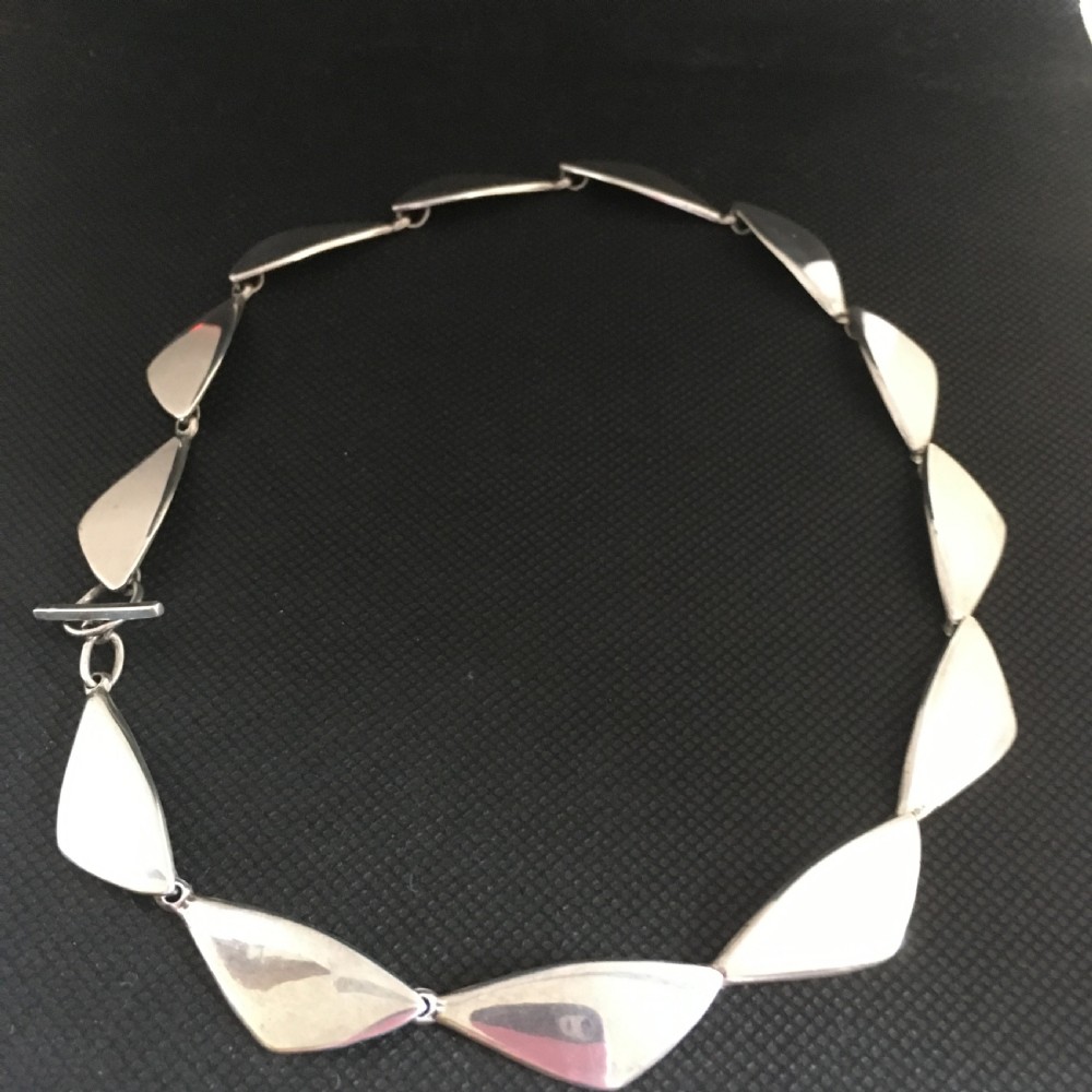 Danish Silver Necklace. 1960s. By Ulrich. View III