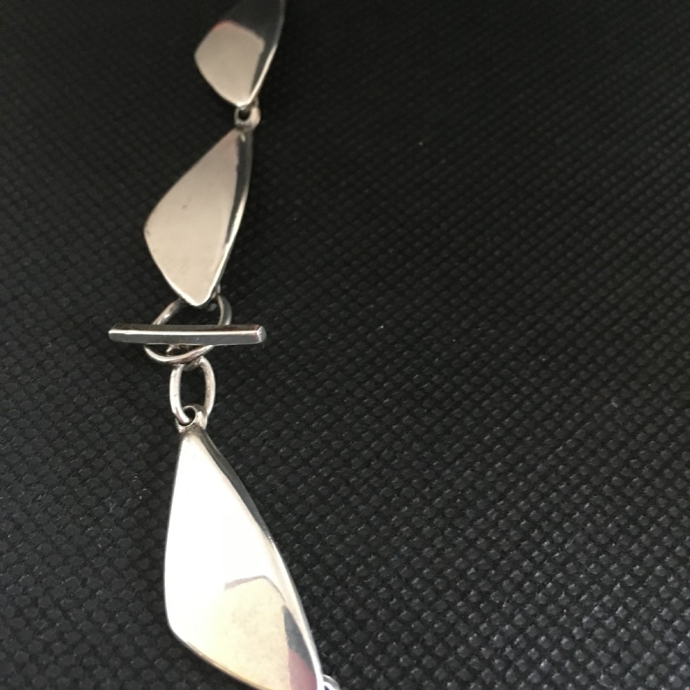 Danish Silver Necklace. 1960s. By Ulrich. View IV