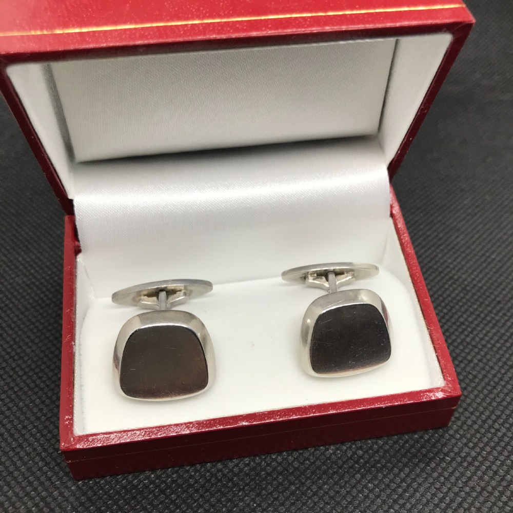 Danish Silver Cuff Links. 1960s. By Poul Warmind.