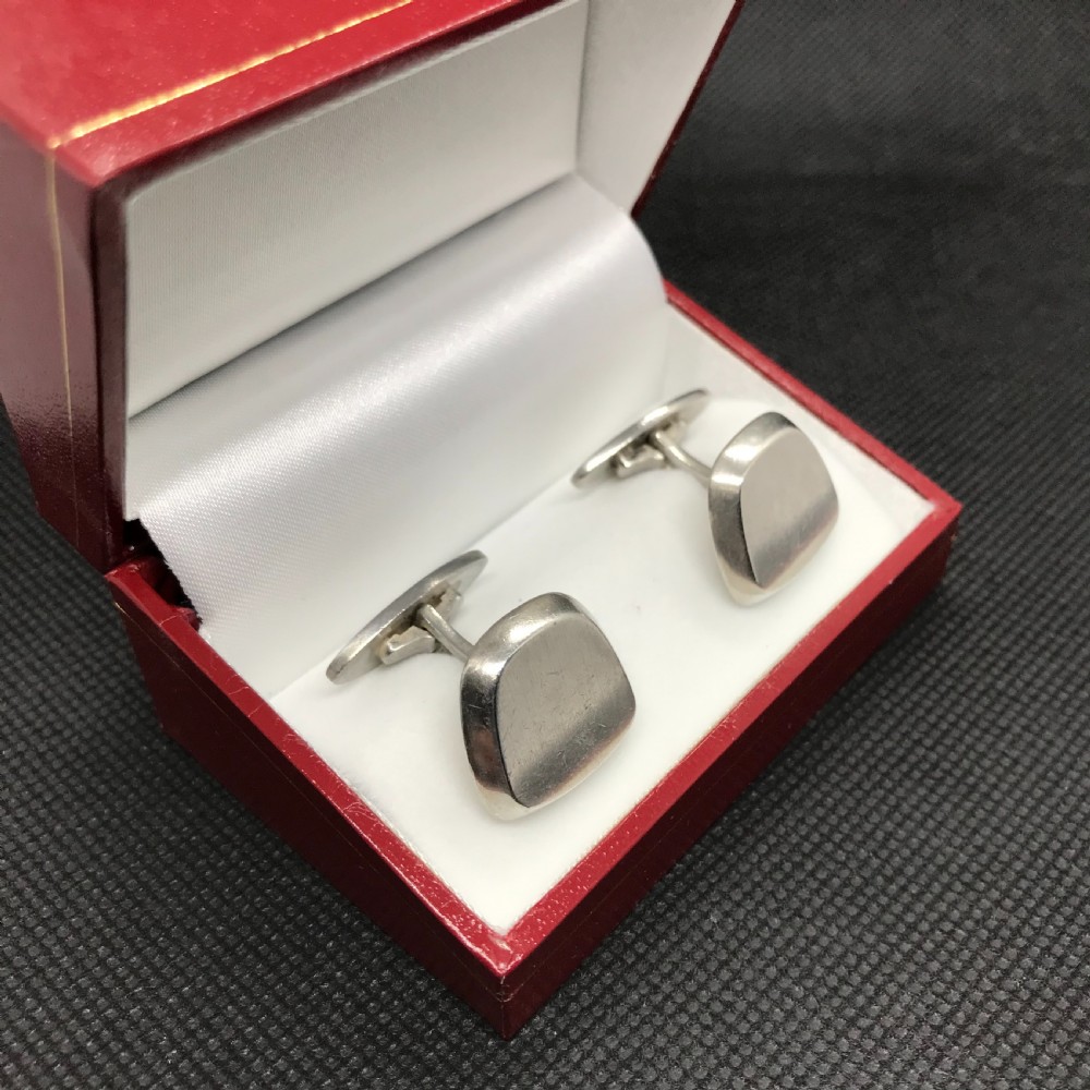 Danish Silver Cuff Links. 1960s. By Poul Warmind. View II