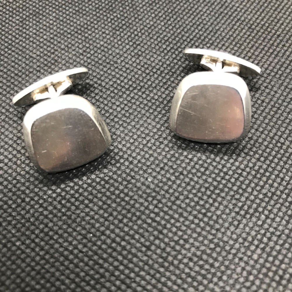 Danish Silver Cuff Links. 1960s. By Poul Warmind. View III