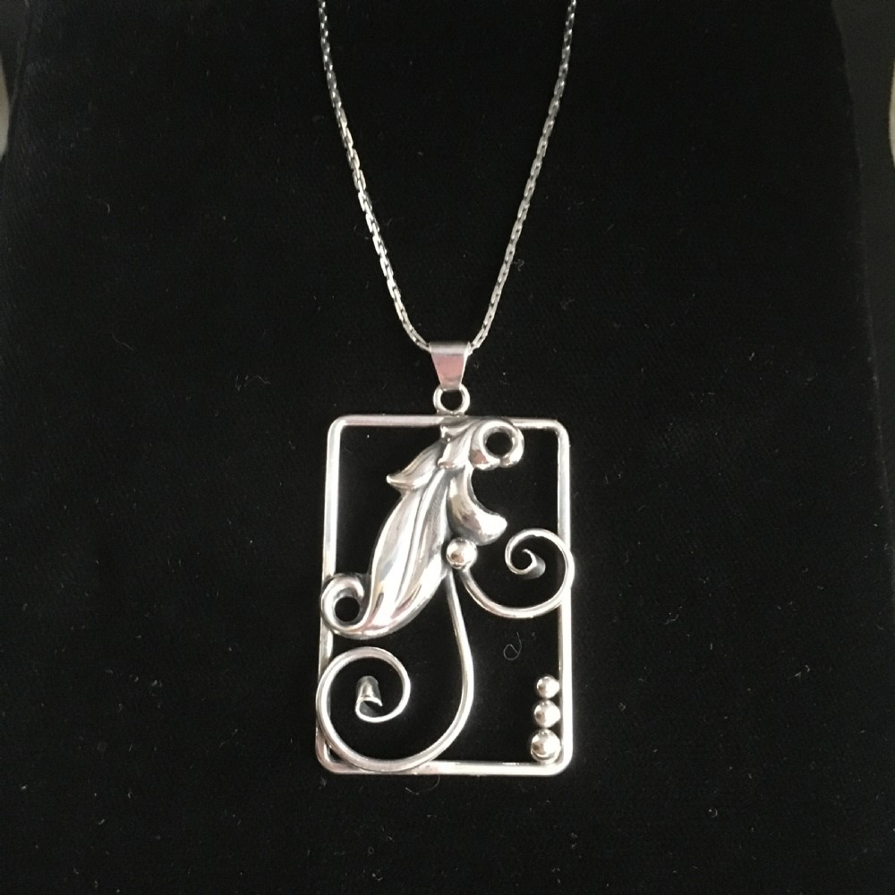 Danish Silver Pendant. 1930s. Reserved