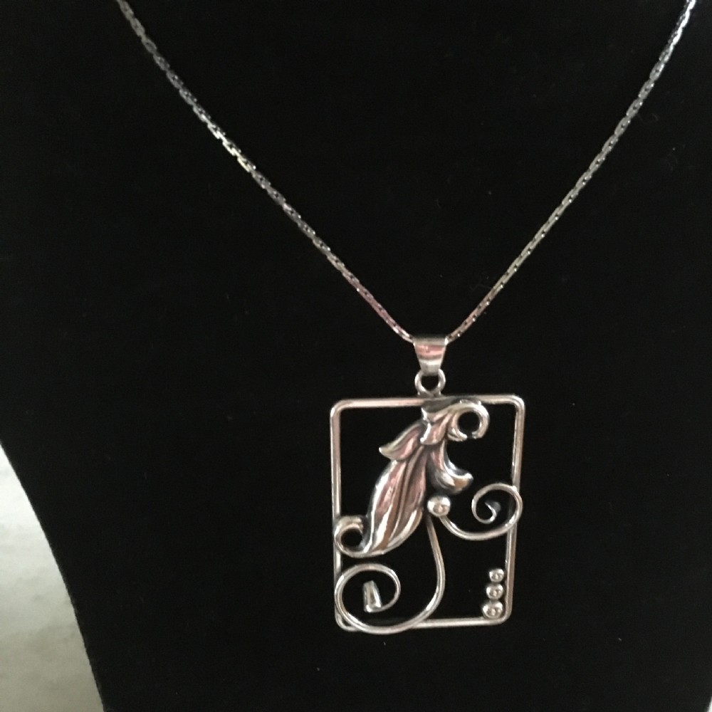 Danish Silver Pendant. 1930s. Reserved View II