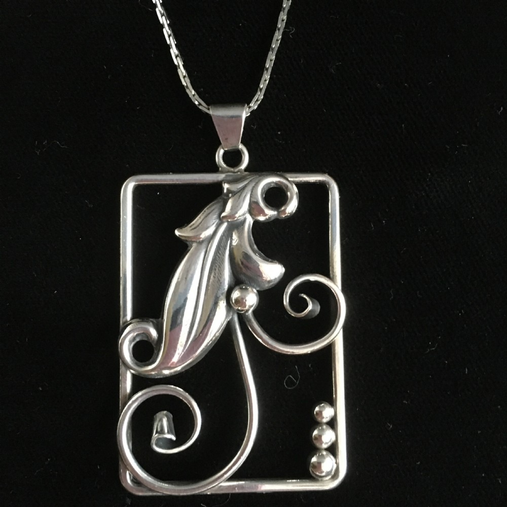 Danish Silver Pendant. 1930s. Reserved View III