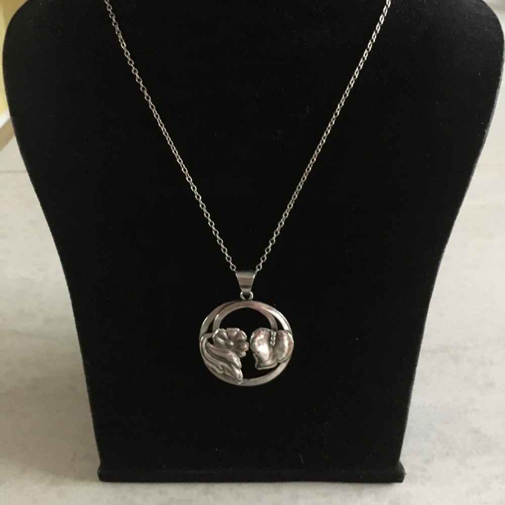 Danish Silver Pendant. 1930s. By Bernard Hertz. Reserved View II