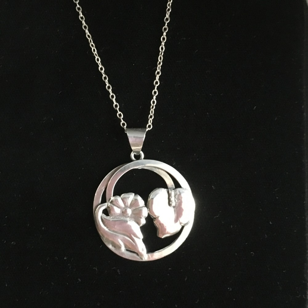 Danish Silver Pendant. 1930s. By Bernard Hertz. Reserved View III
