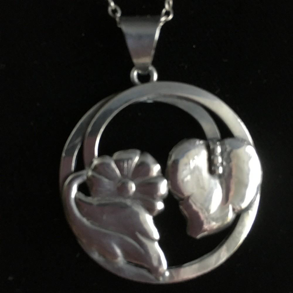 Danish Silver Pendant. 1930s. By Bernard Hertz. Reserved View IV