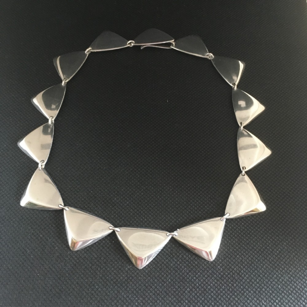 Hans Hansen Danish Silver Necklace. 1960s.