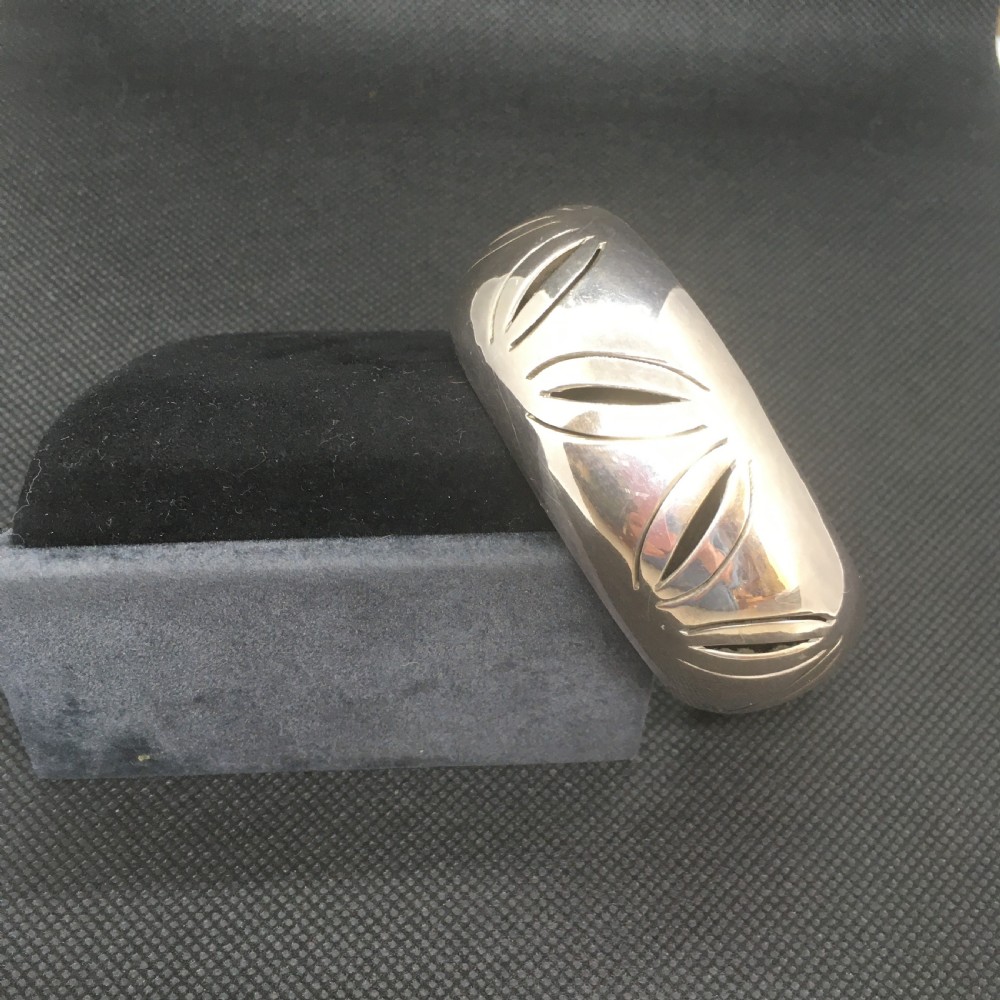 Taxco, Mexico, Sterling Silver Bangle. 1960s. View IV
