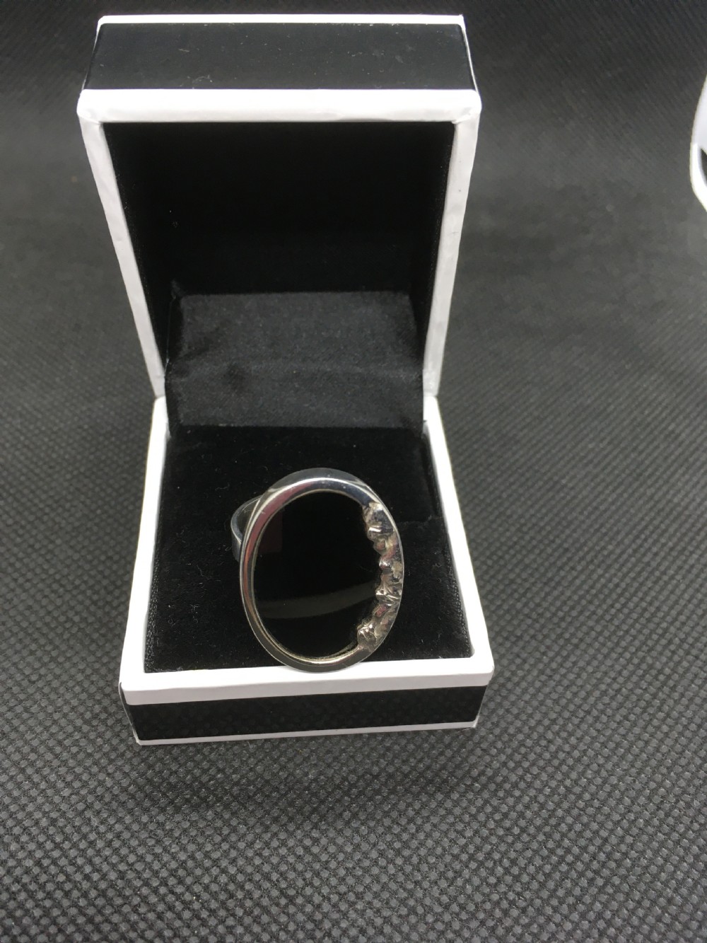 Danish Silver Ring with Onyx. 1960s. By N E From View V