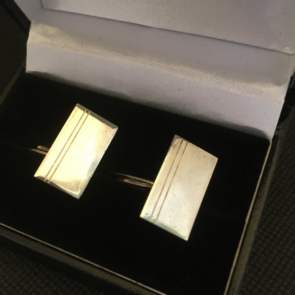 Danish Silver Cuff Links. 1950s. By Silver Cove. View II