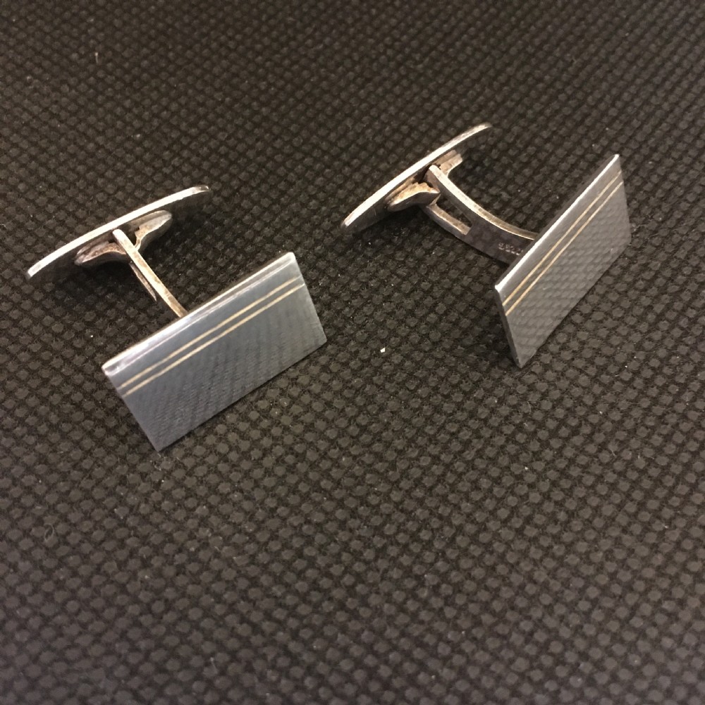 Danish Silver Cuff Links. 1950s. By Silver Cove. View III