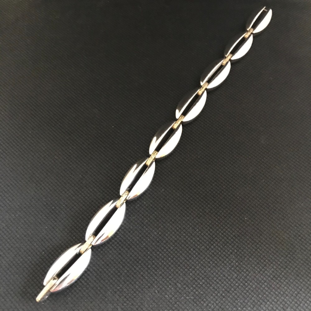 Georg Jensen Silver Bracelet With 18ct Gold Detail.