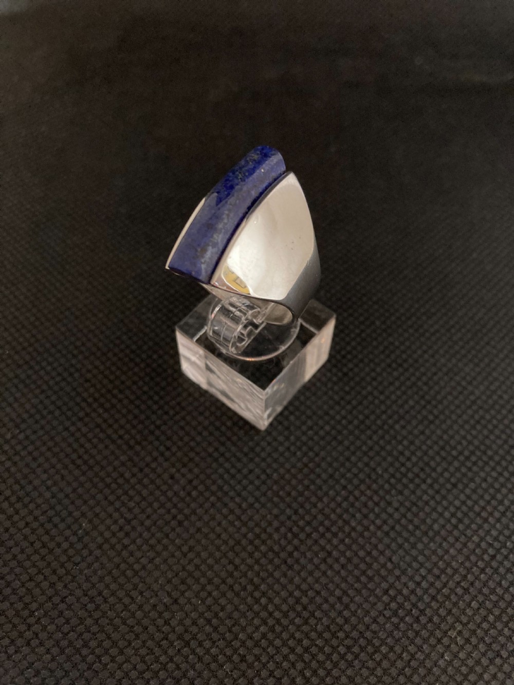 Danish Silver Ring With Lapis Lazuli. 1960s. By N E From View III