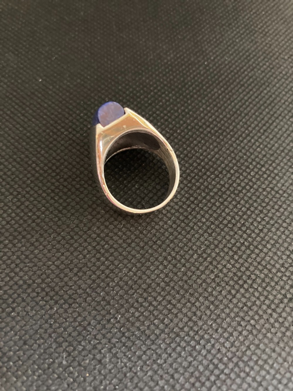 Danish Silver Ring With Lapis Lazuli. 1960s. By N E From View V