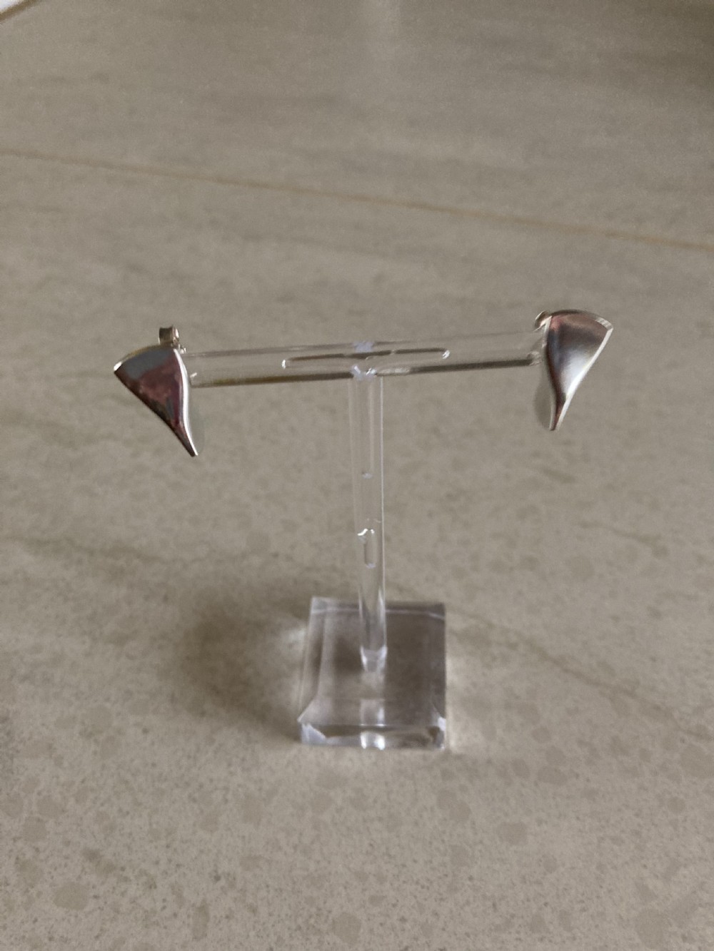 Georg Jensen Silver Earrings. 1960s. View II