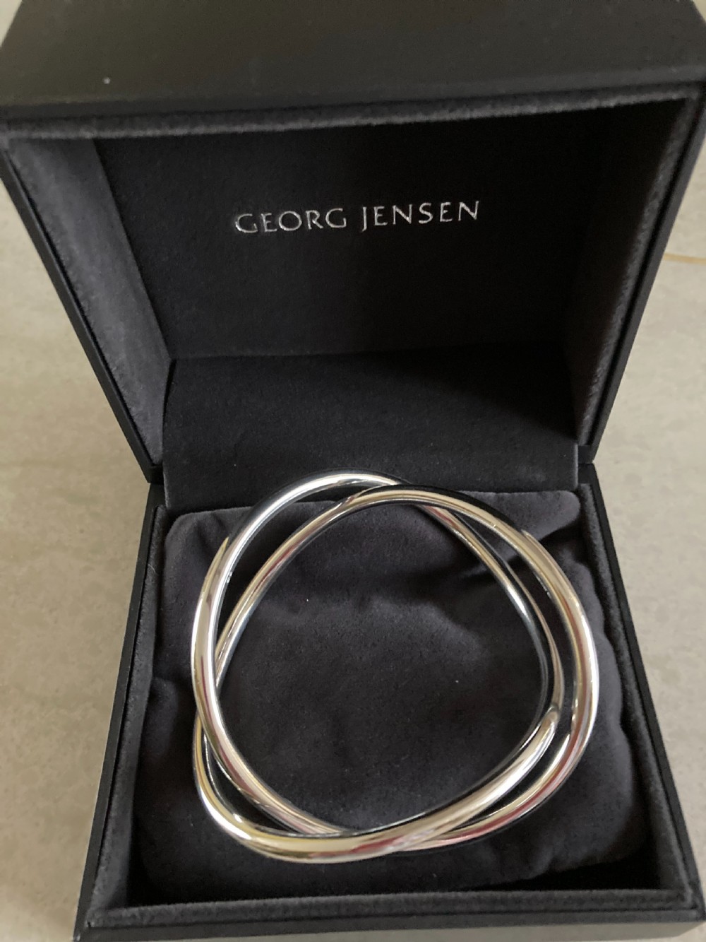 Georg Jensen Danish Silver Bangle. 1960s. View II