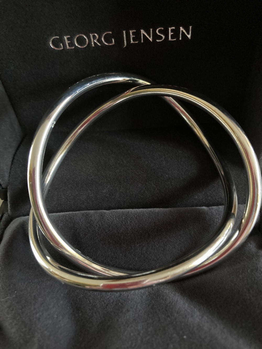 Georg Jensen Danish Silver Bangle. 1960s. View IV