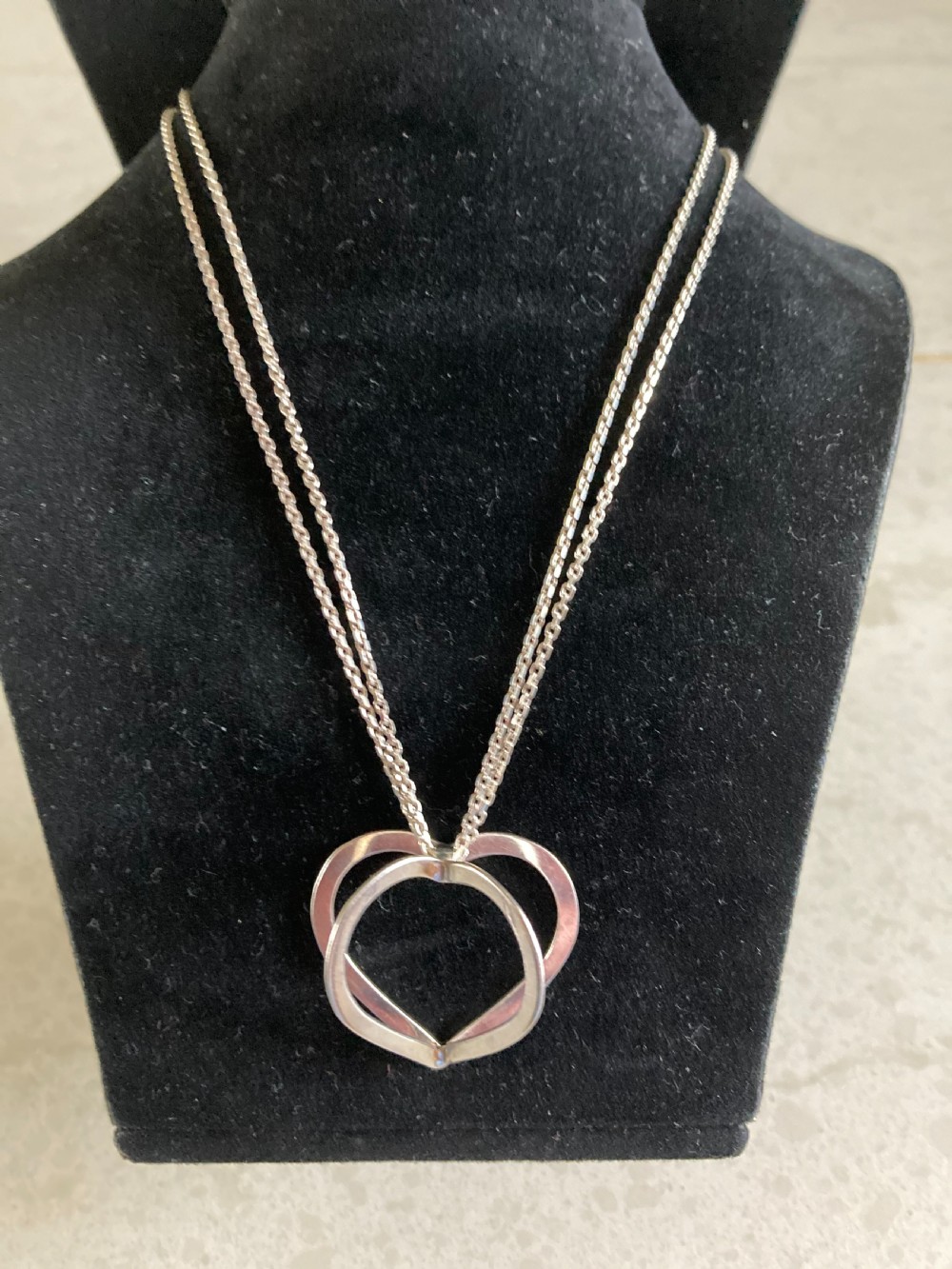 Danish Silver Heart Pendant on 