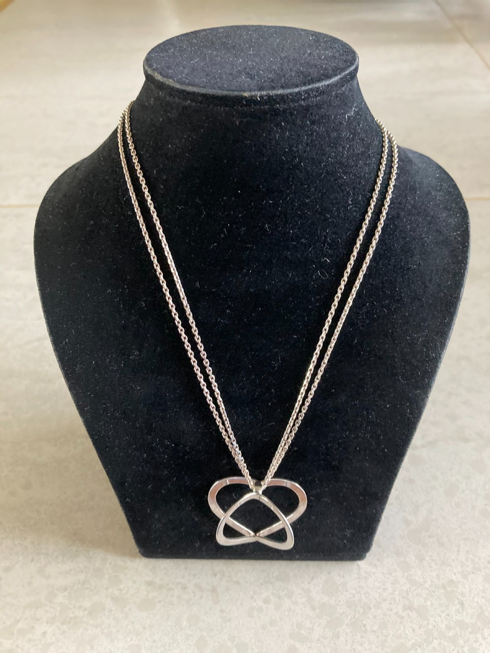 Danish Silver Heart Pendant on 