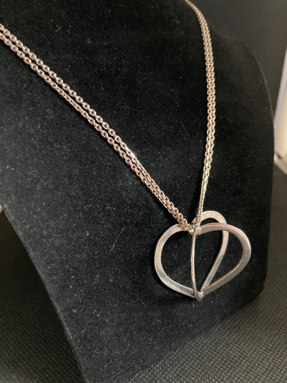 Danish Silver Heart Pendant on 