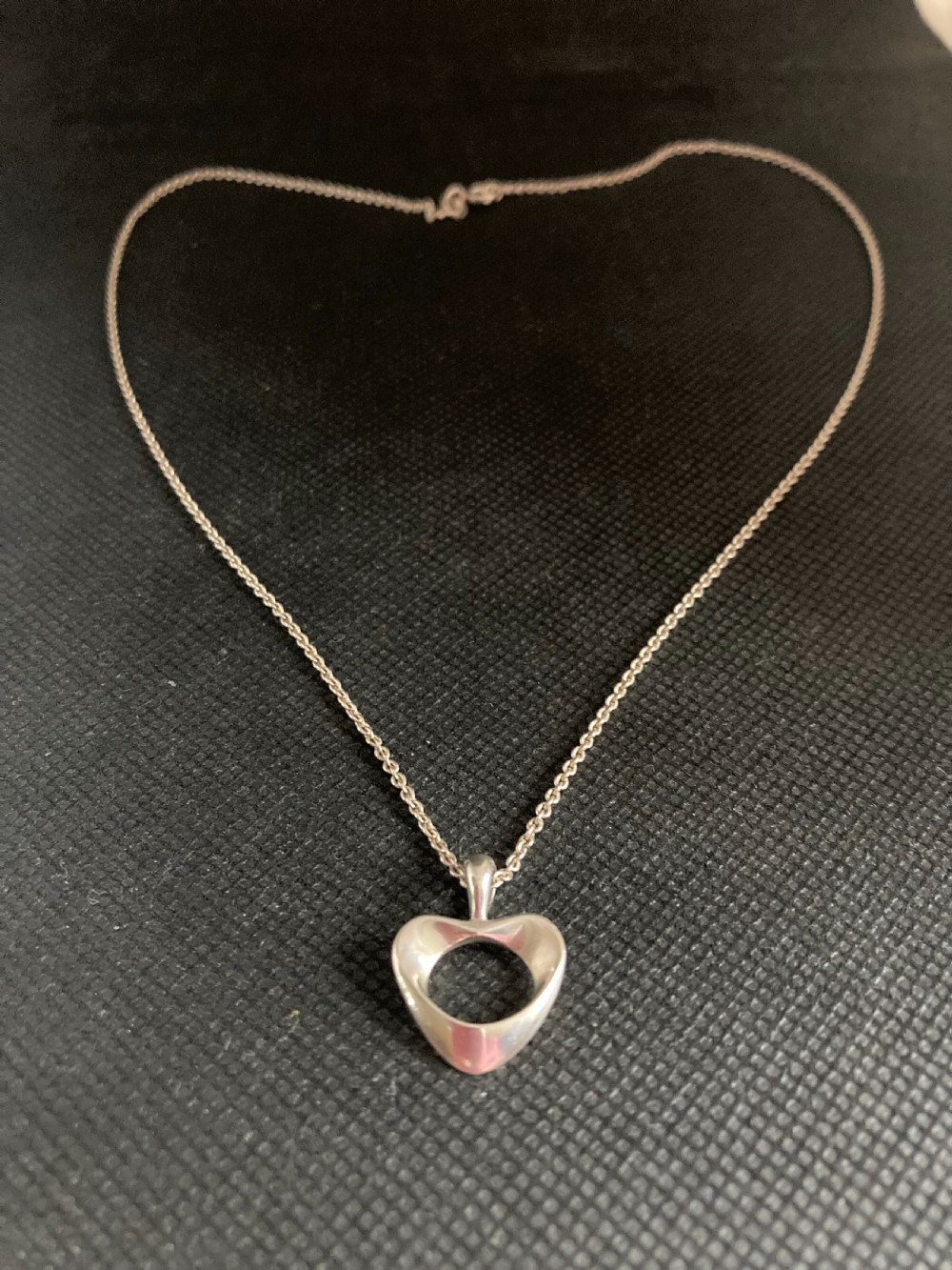 Georg Jensen Silver Heart Pendant.  View II