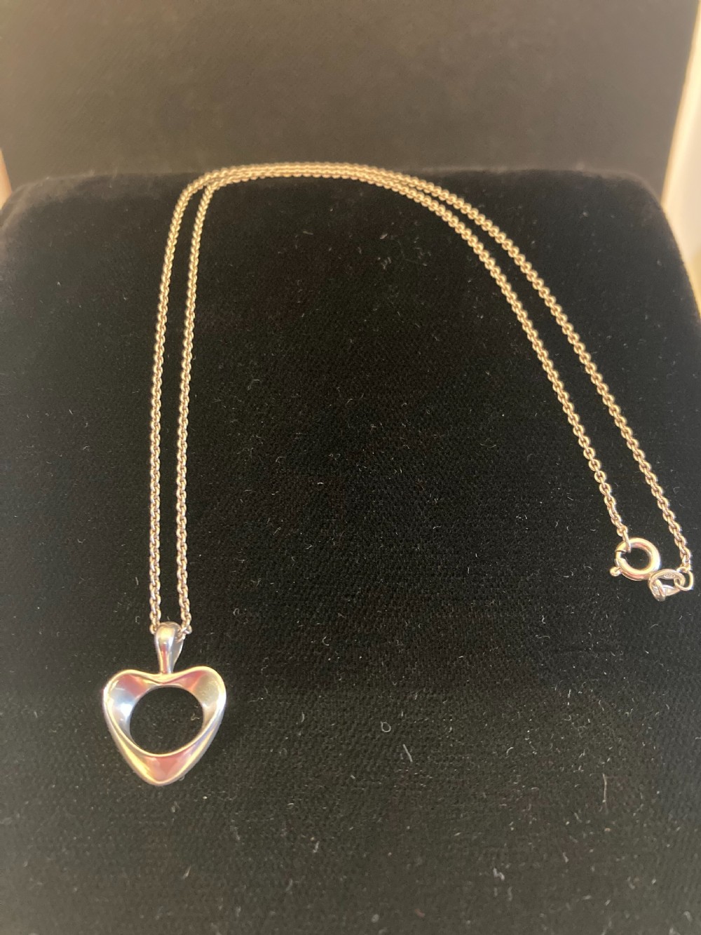 Georg Jensen Silver Heart Pendant.  View IV