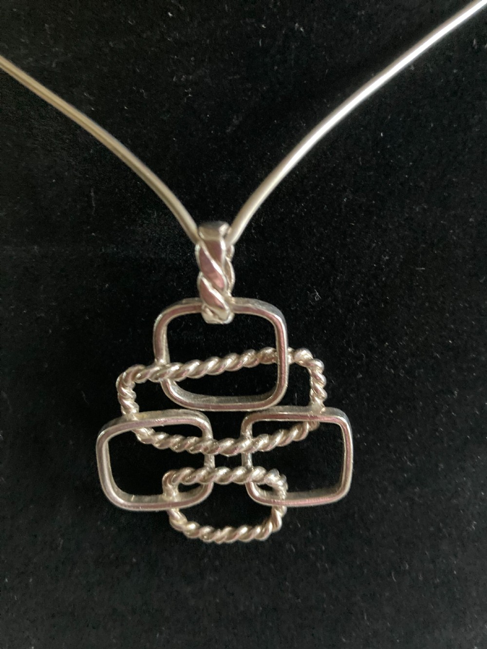 Danish Silver Pendant on Torque. 1960s.
