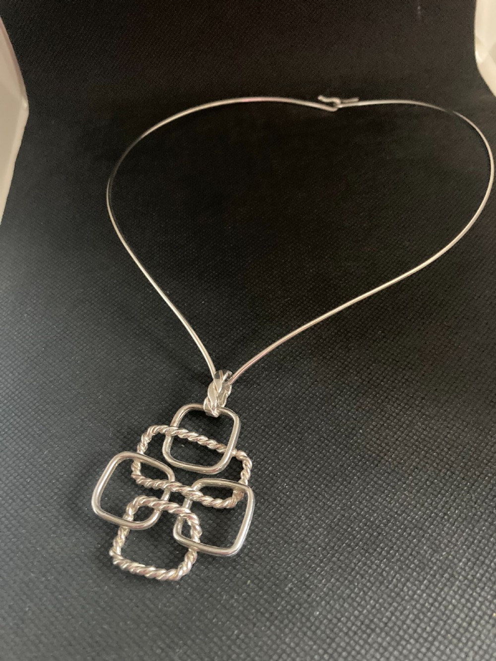 Danish Silver Pendant on Torque. 1960s. View III