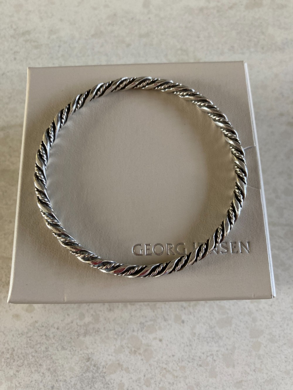 Georg Jensen Danish Silver Bangle.  1950s. View II