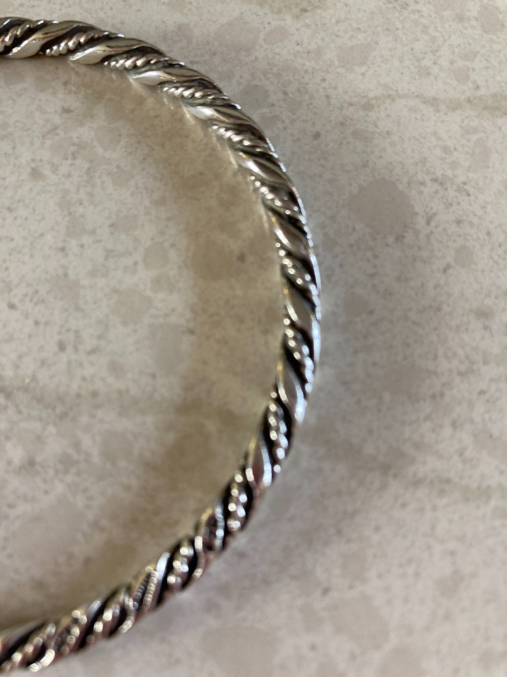 Georg Jensen Danish Silver Bangle.  1950s. View III
