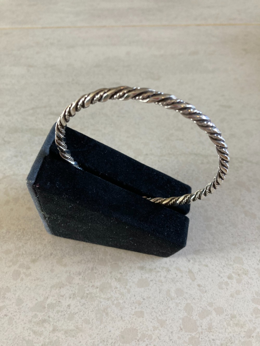 Georg Jensen Danish Silver Bangle.  1950s. View IV