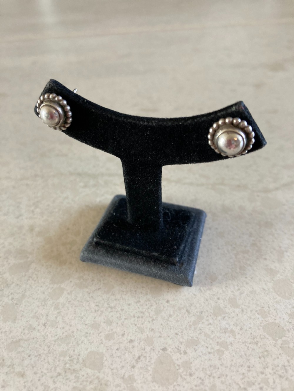 Georg Jensen Danish Silver Earrings. 1950s. View II