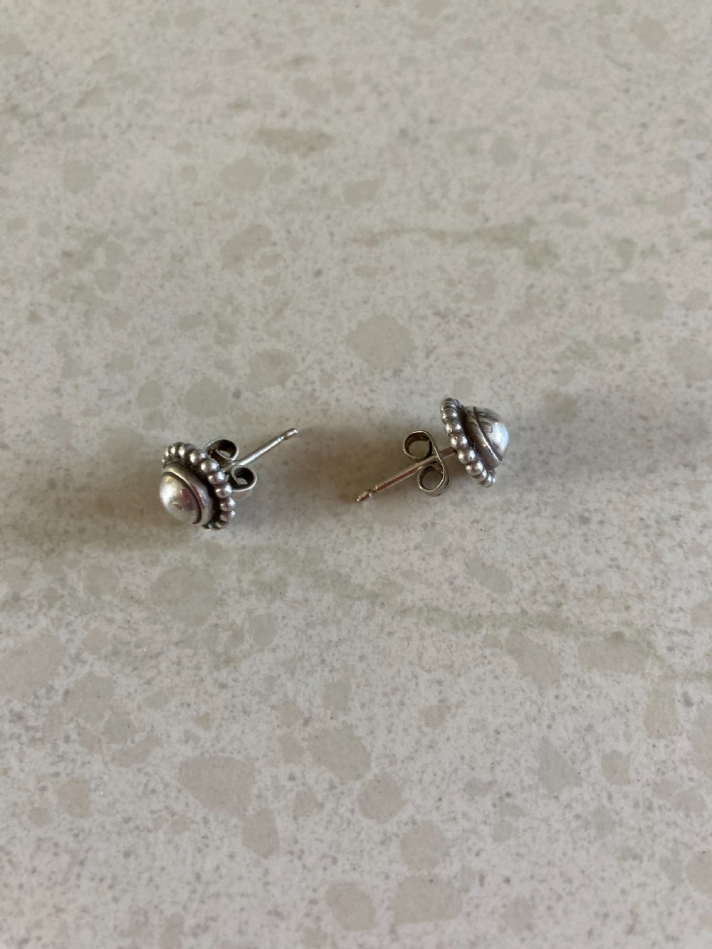 Georg Jensen Danish Silver Earrings. 1950s. View IV