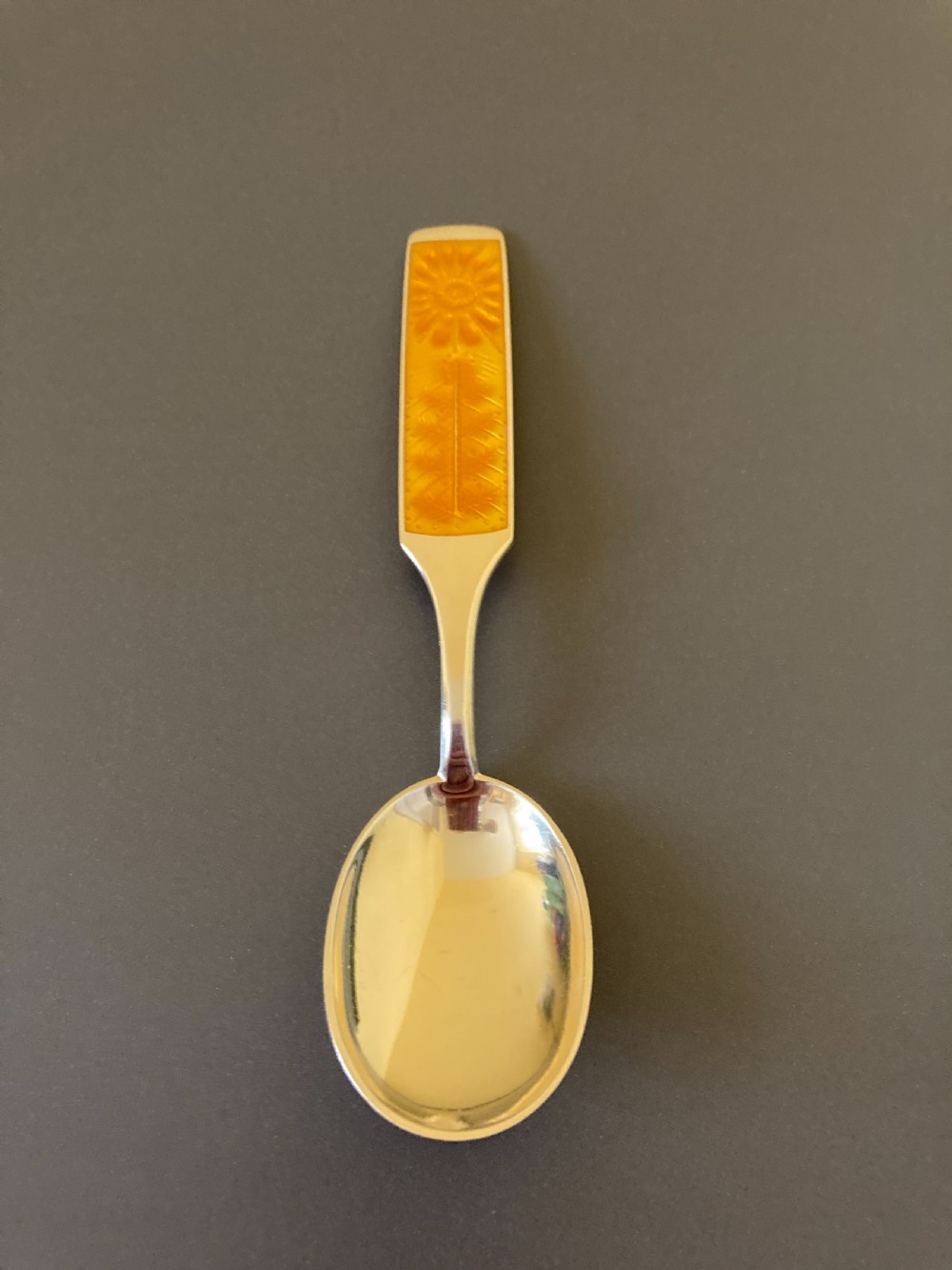 Danish Silver Gilt and Enamel Christmas Spoon. 1967.