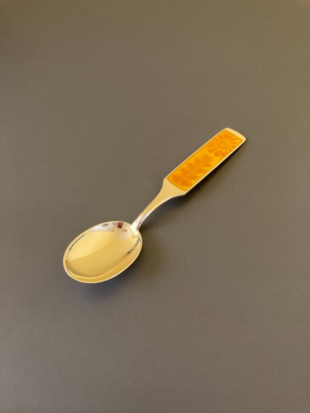 Danish Silver Gilt and Enamel Christmas Spoon. 1967. View II