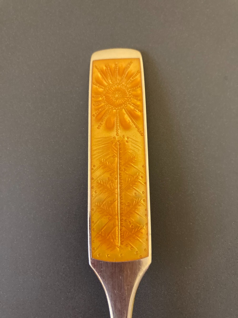 Danish Silver Gilt and Enamel Christmas Spoon. 1967. View IV