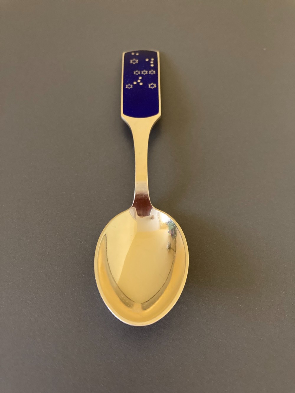 Danish Silver Gilt and Enamel Christmas Spoon.1964