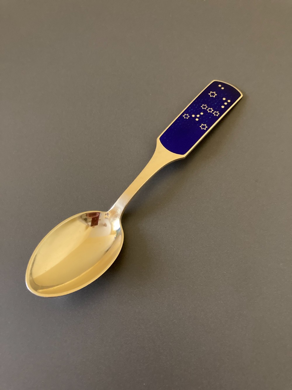 Danish Silver Gilt and Enamel Christmas Spoon.1964 View II
