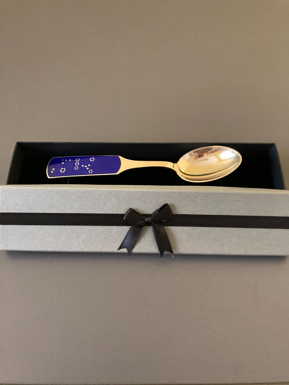 Danish Silver Gilt and Enamel Christmas Spoon.1964 View III