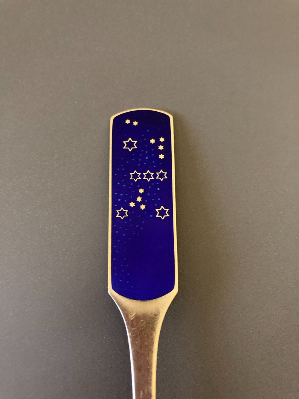 Danish Silver Gilt and Enamel Christmas Spoon.1964 View IV