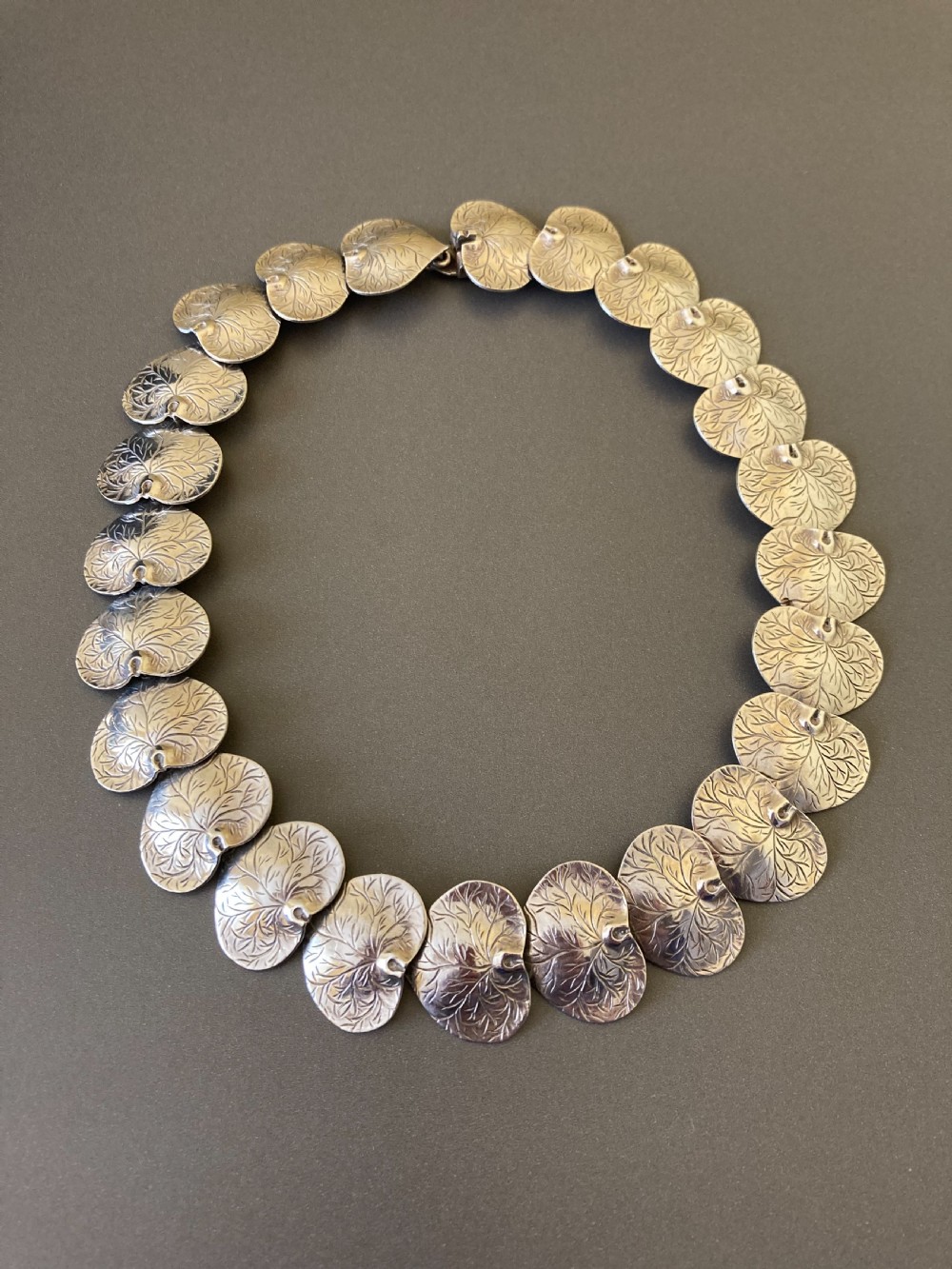 Danish Silver Necklace. 1950s. By Borresen & Lassen