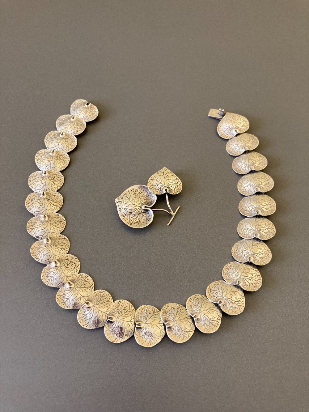 Danish Silver Necklace. 1950s. By Borresen & Lassen View VI