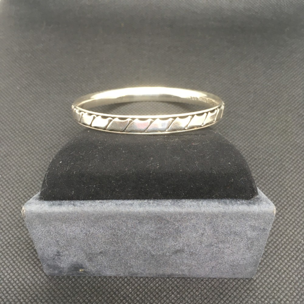 Hans Hansen Danish Silver Bangle 1950s.