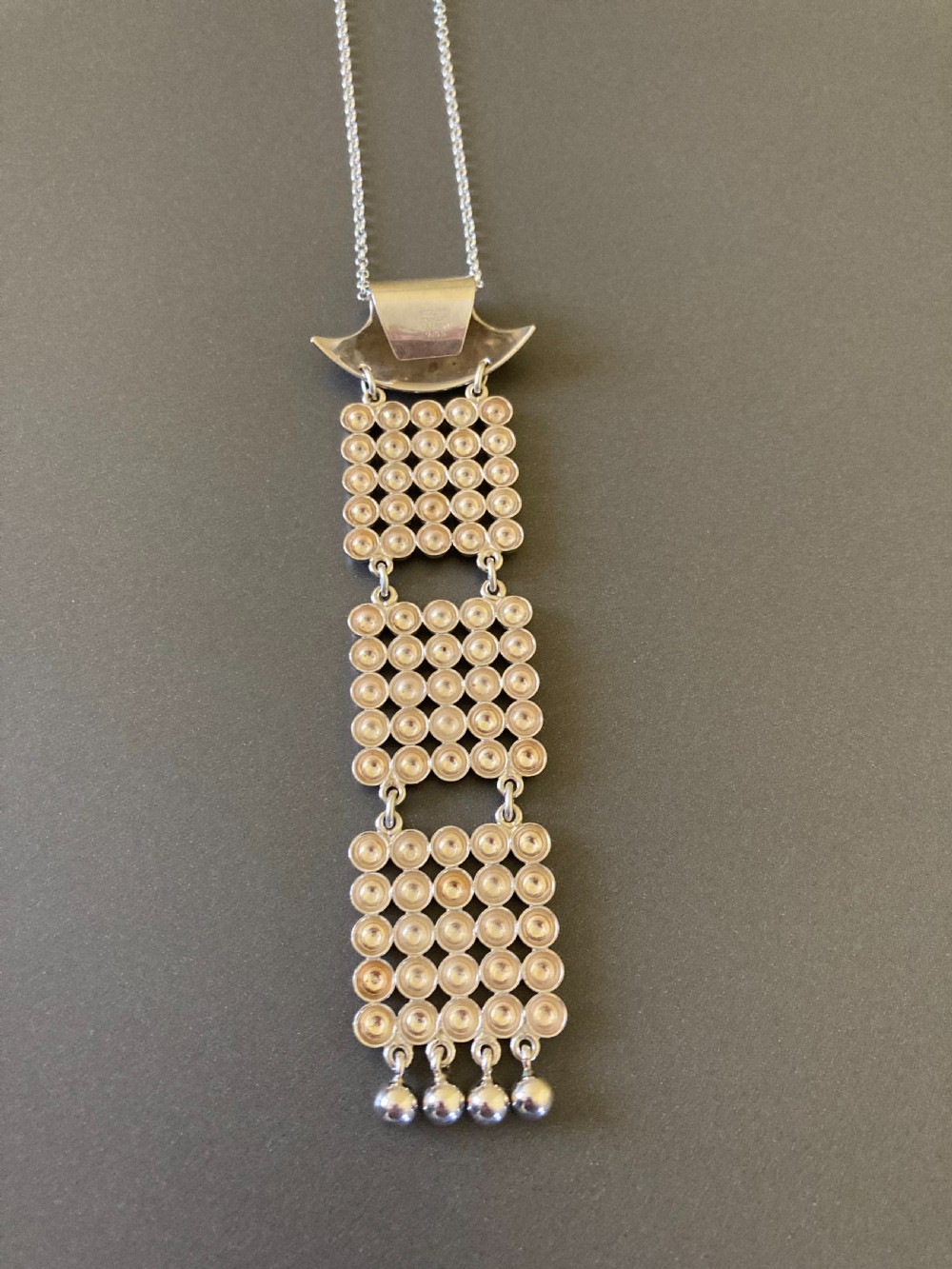 Danish Silver Pendant. 1960s. By N E From View V