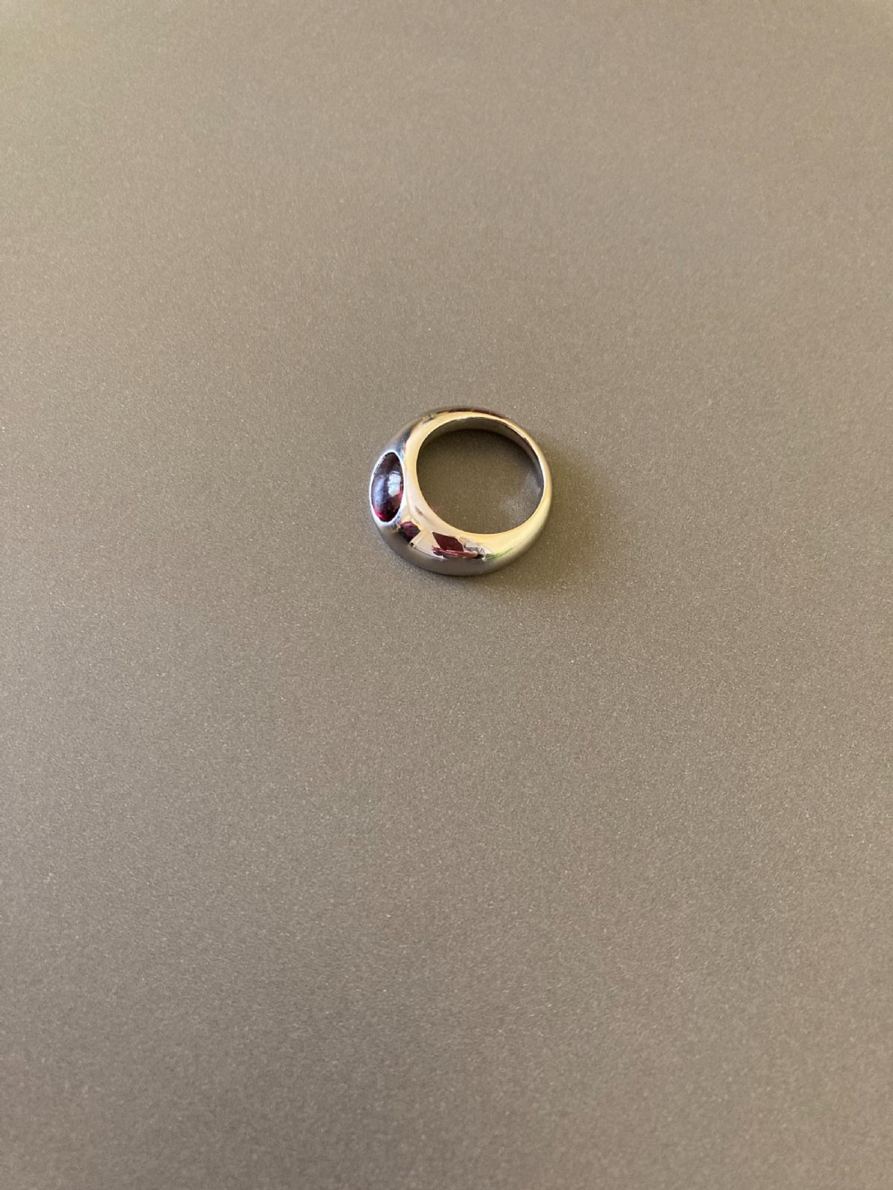 Georg Jensen 18ct White Gold Ring with Rubillite. 