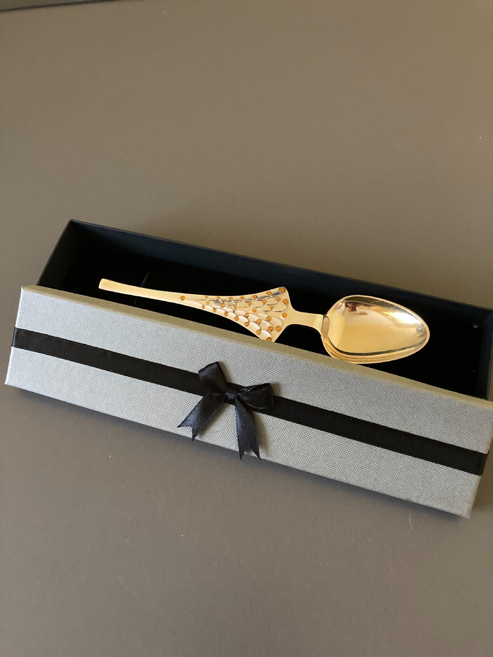 Danish Silver Gilt and Enamel Christmas Spoon. 1965. View IV