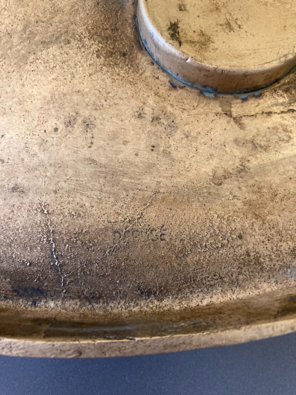 Continental Bronze Double inkwell. 1920s. View VI