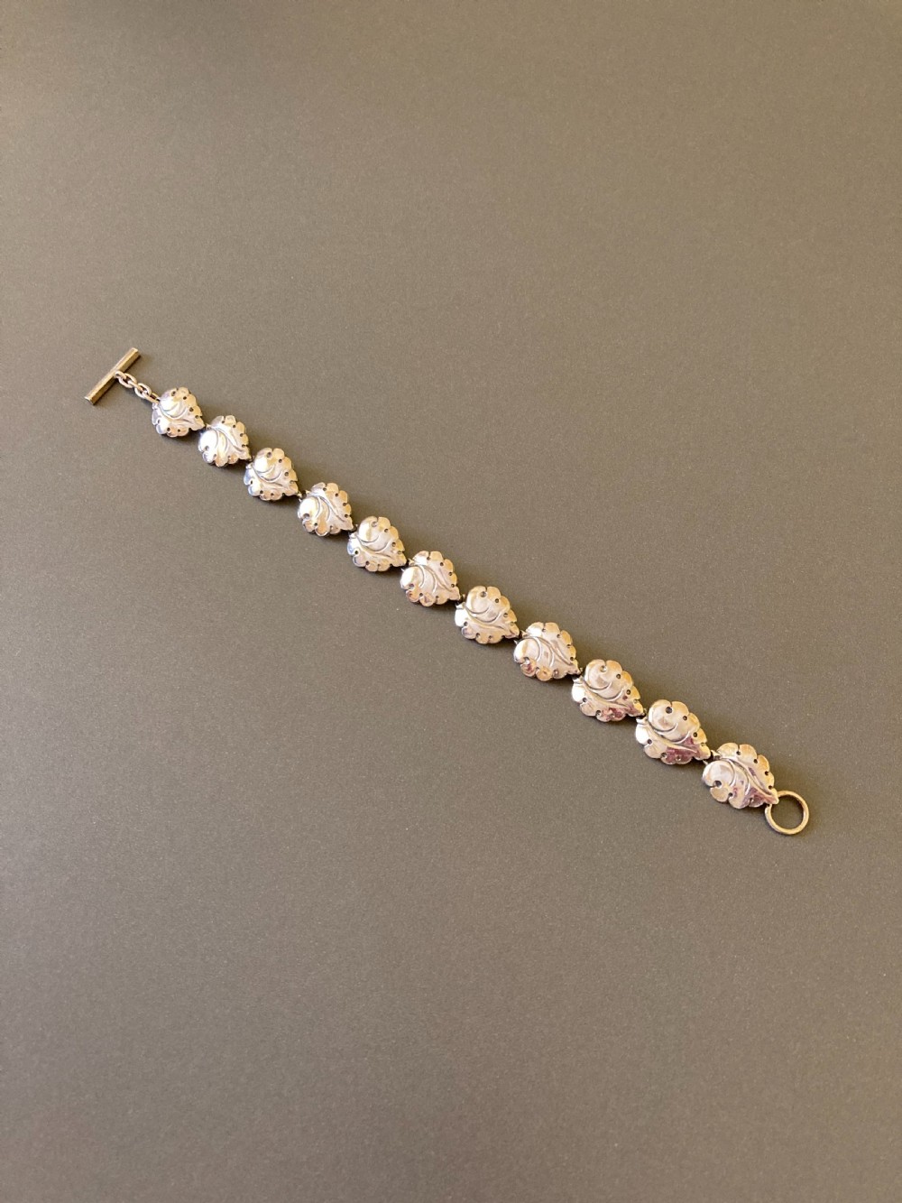 Danish Silver Bracelet by N E From. 1950s.