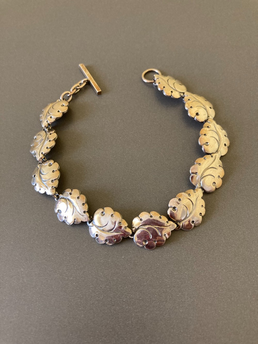 Danish Silver Bracelet by N E From. 1950s. View III
